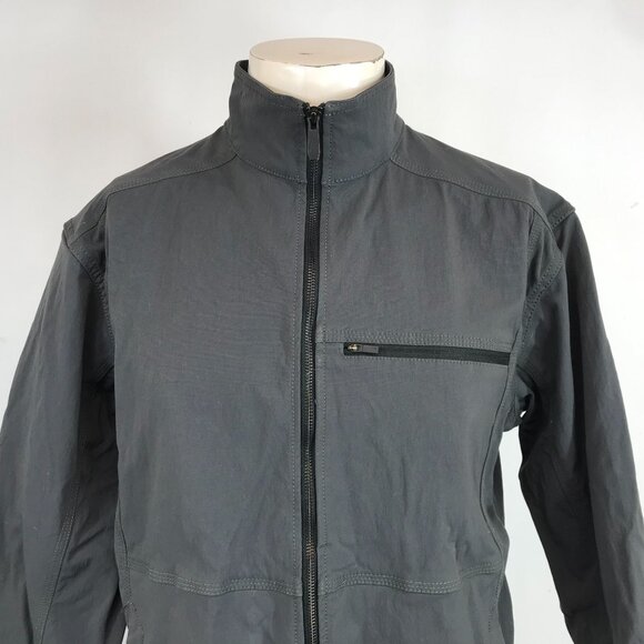 MOUNTAIN HARDWEAR ~ MENS LARGE ~ GRAY FULL ZIP NYLON BLEND FULL ZIP JACKET COAT - Picture 2 of 7
